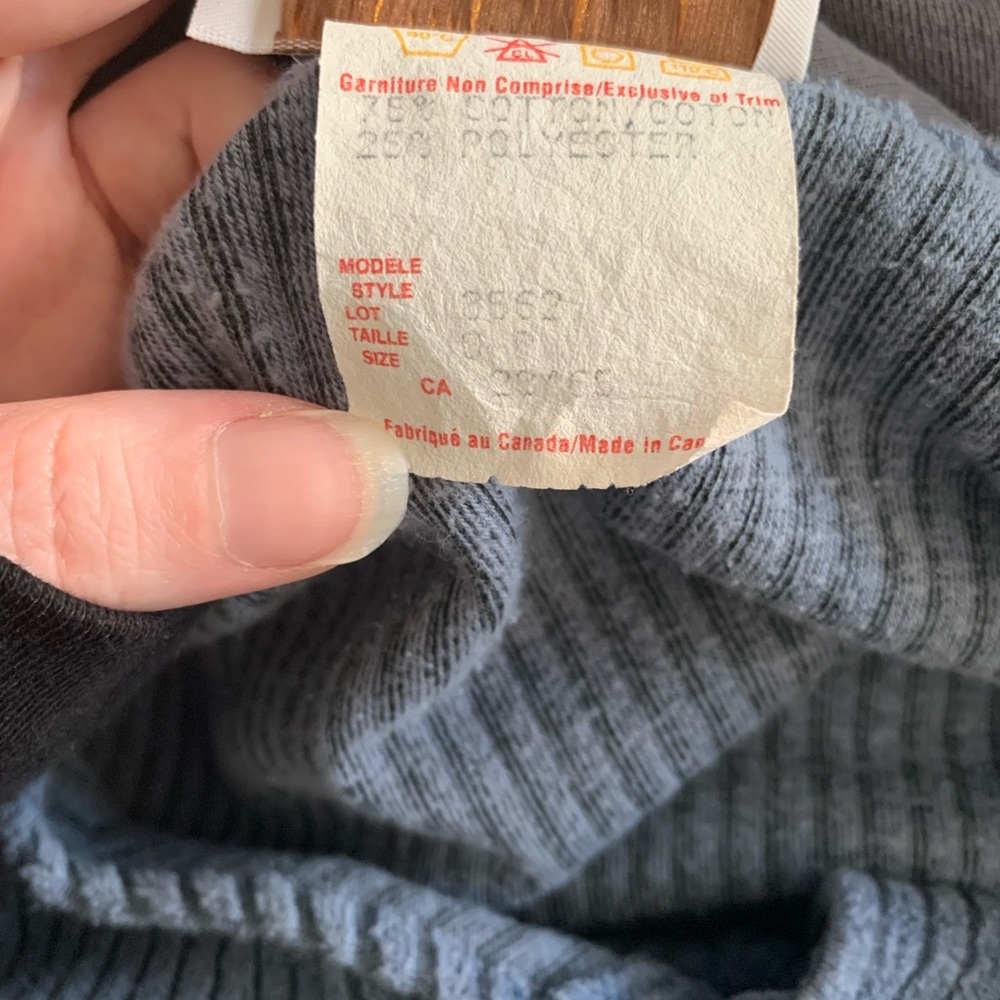 Vintage Blue Terrycloth Corduroy Button-Down Longsleeve Dress - Picture 6 of 6